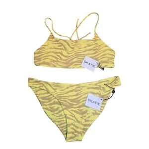 NWT Skatie Yellow Zebra Print Bikini